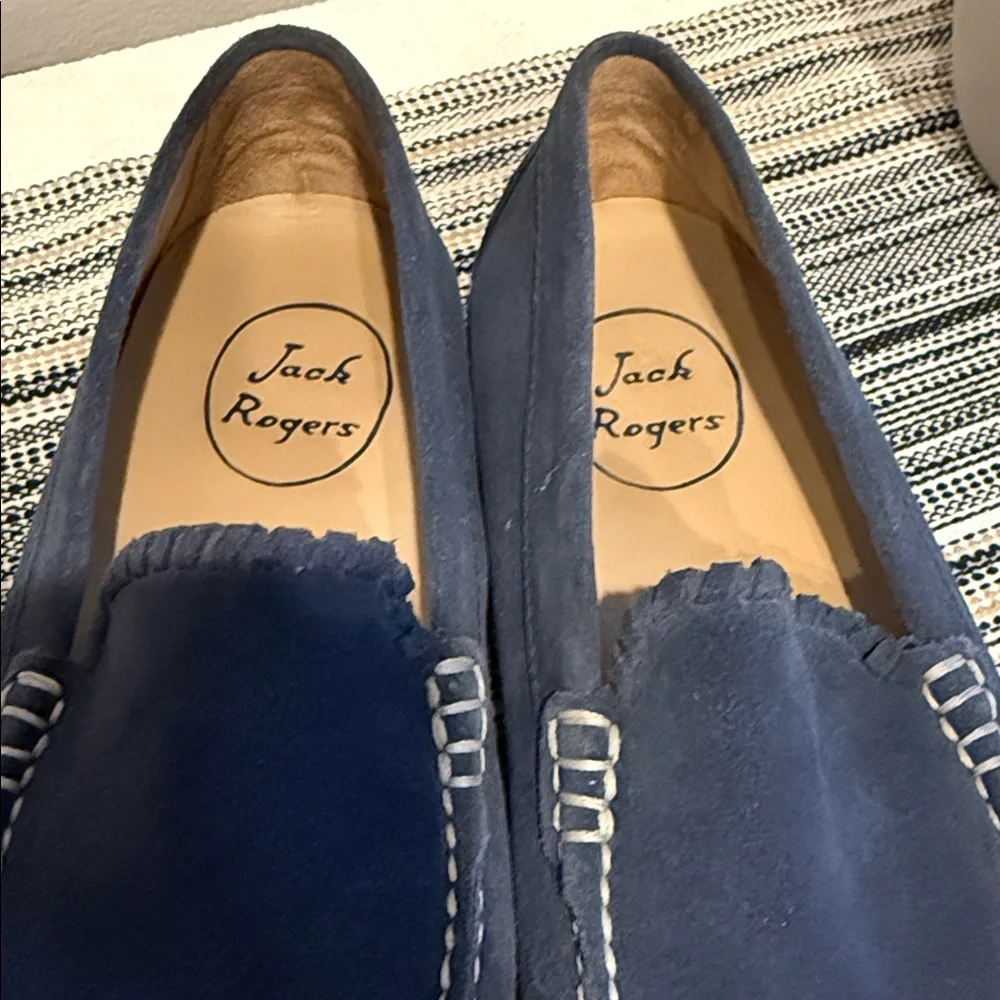 Jack‎ Rogers Men's Blue Suede Loafer Slip on Shoe - Size 7